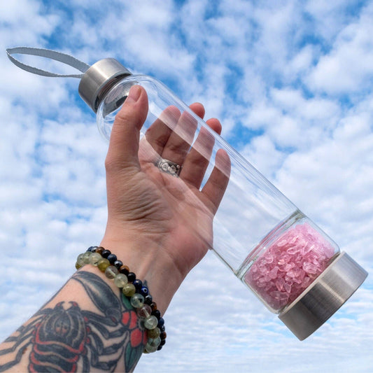 Crystal Water Bottle: Rose Quartz