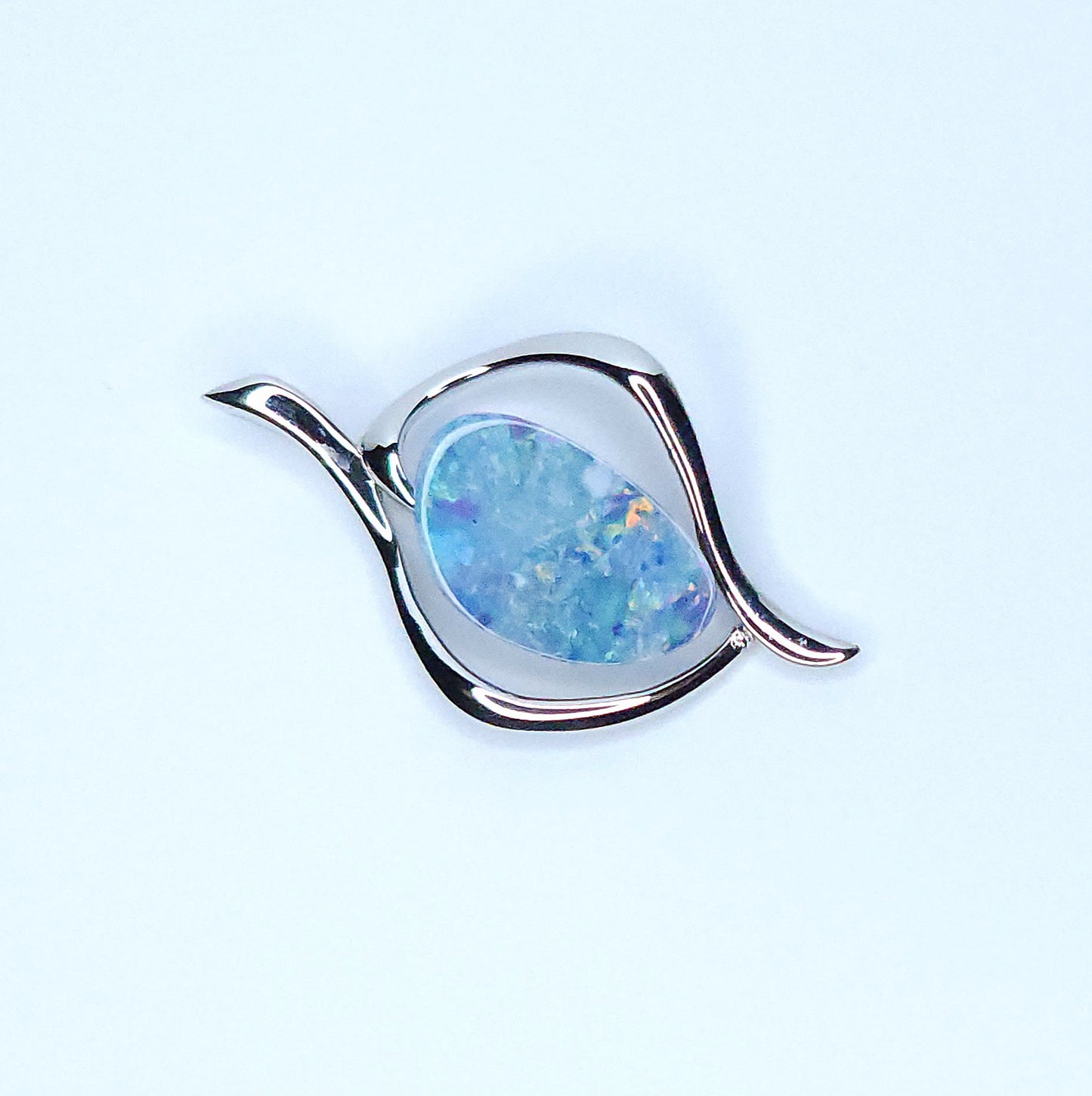 Australian Opal in Silver Pendant