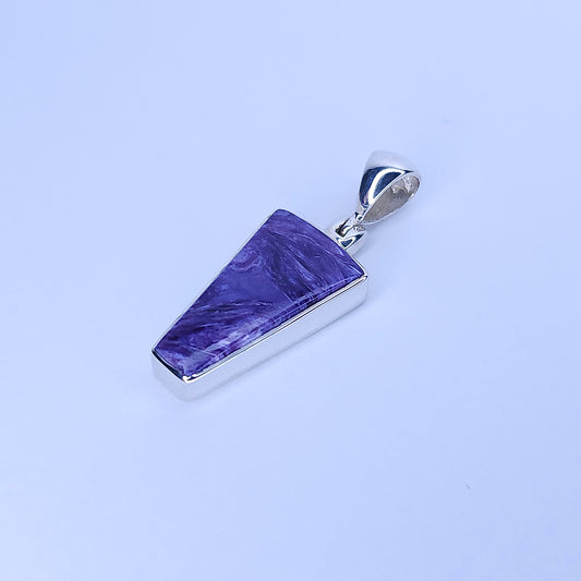 Charoite Pendant in Sterling Silver