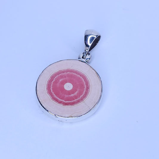 Rhodochrosite Pendant in Sterling Silver