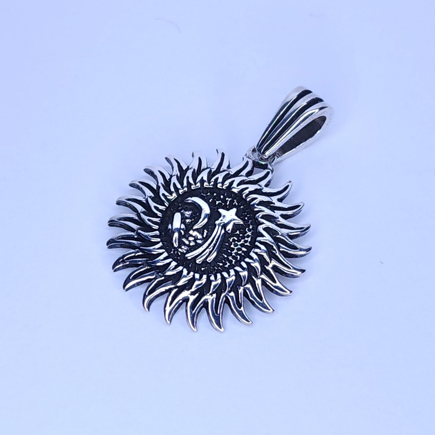 Sterling Silver Cosmic Sun Pendant