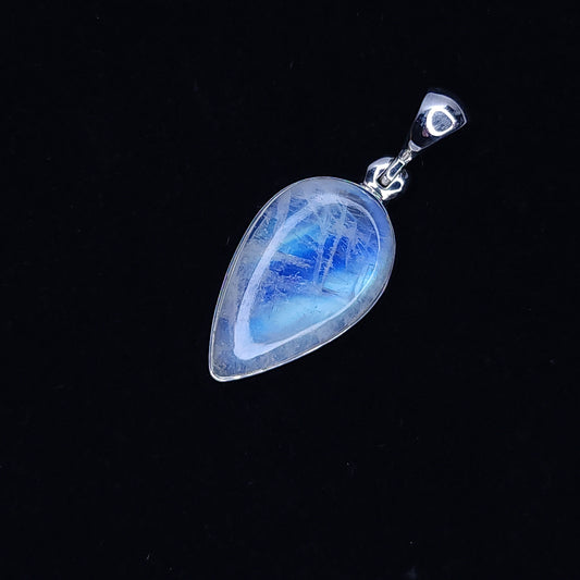 Teardrop Moonstone Pendant in Sterling Silver