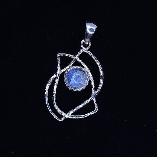 Moonstone Pendant in Freeform Sterling Silver