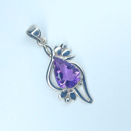 Amethyst in Silver Pendant