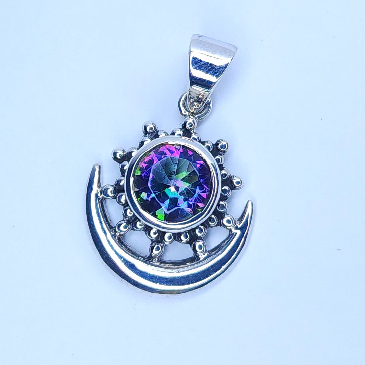 Mystic Topaz in Silver Pendant