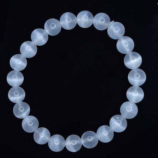 Selenite Bead Bracelet