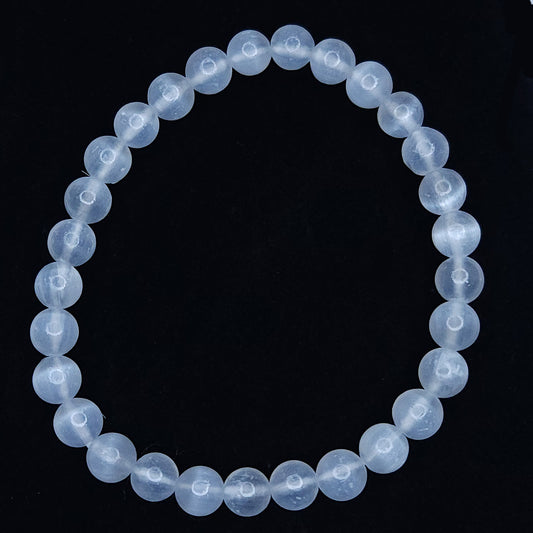 Selenite Bead Bracelet