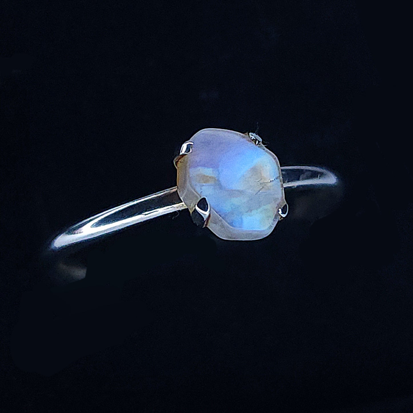 Semi-Rough Moonstone Ring