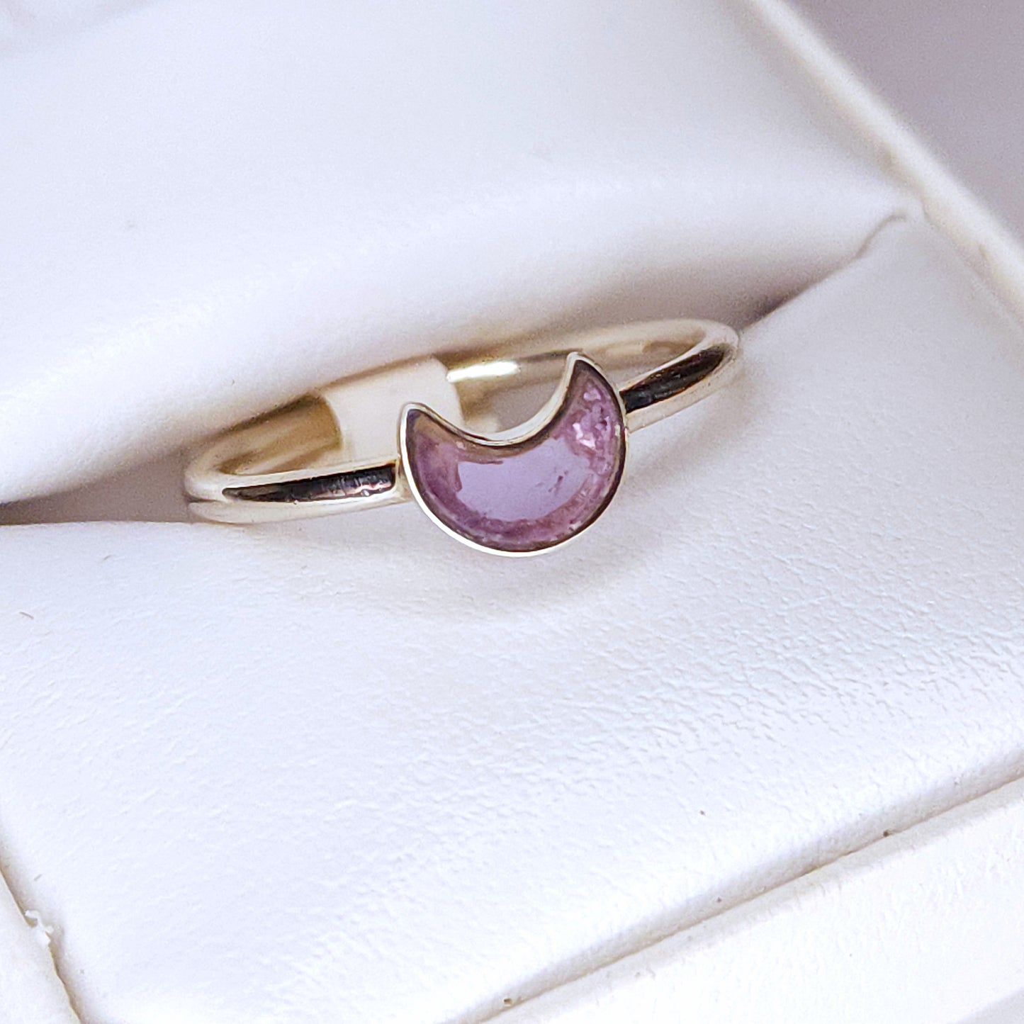 Amethyst Moon Ring