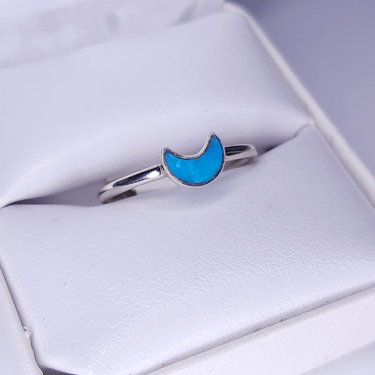 Turquoise Moon Ring