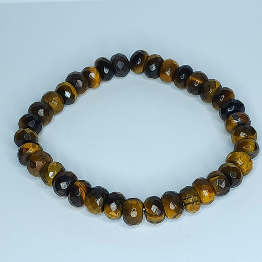 Tigers Eye Faceted Bead Bracelet