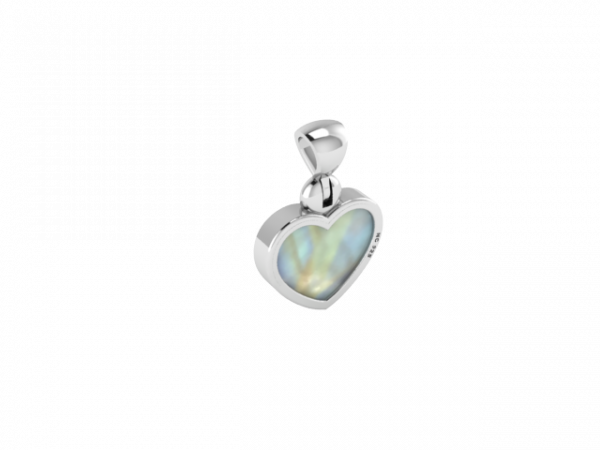 Sterling Silver Moonstone Heart Pendant