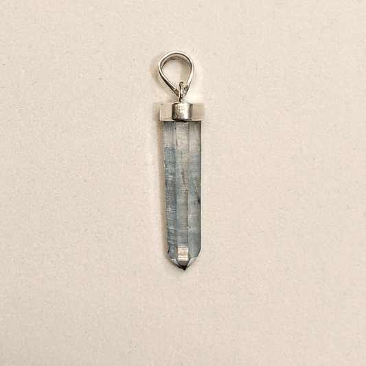 Aqua Aura Quartz Pendant in Sterling Silver
