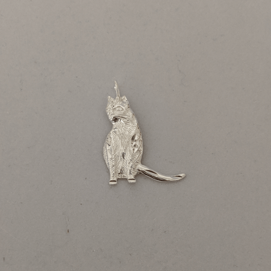 Sterling Silver Cat Pendant