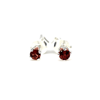 Garnet 3mm Stud Earrings