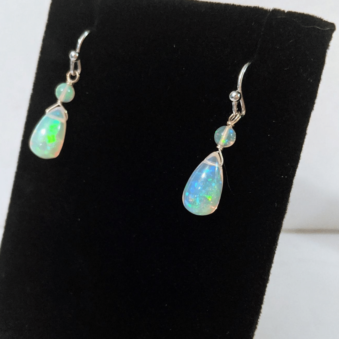 Opal Teardrop Earrings