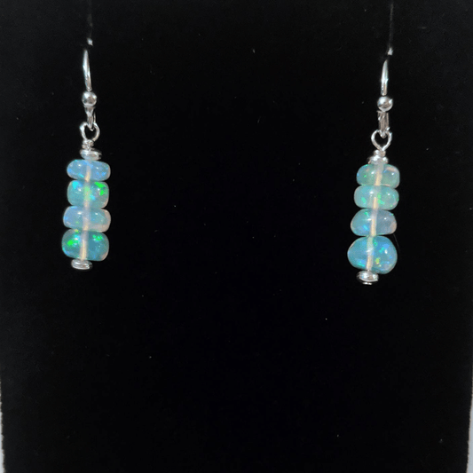 Opal Stacked Bead Earrings