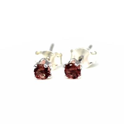 Pink Tourmaline 3mm Stud Earrings