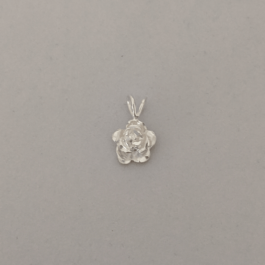 Petite Sterling Silver Rose Pendant
