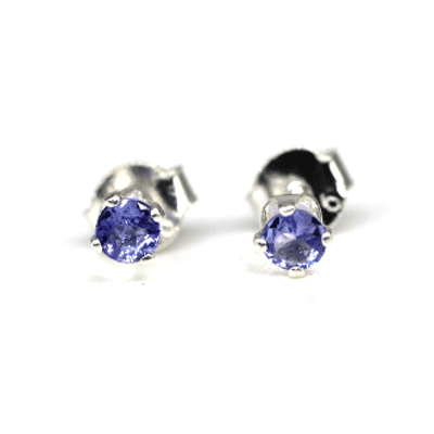 Tanzanite 3 mm Stud Earrings