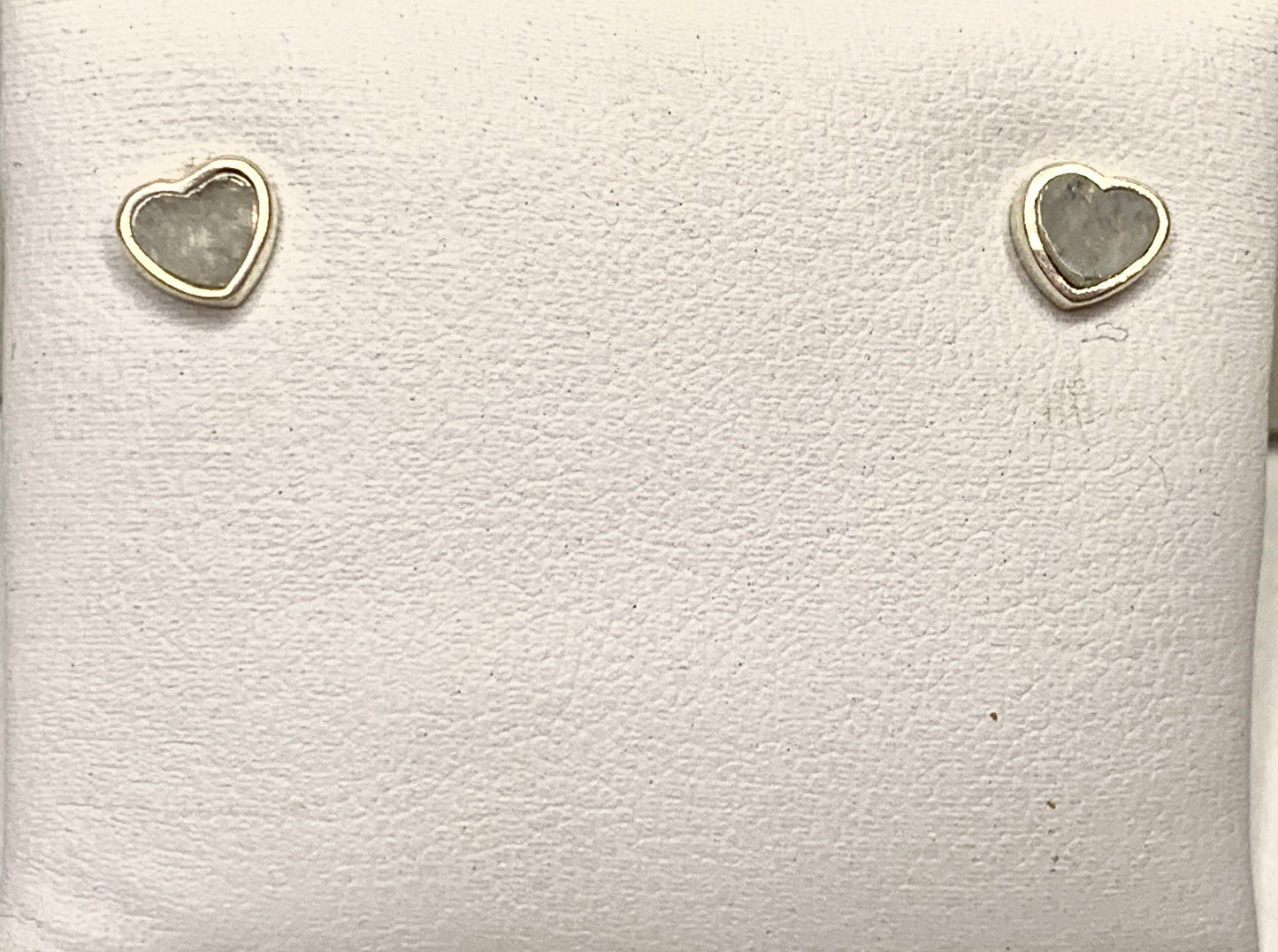 Moonstone Heart Stud Earrings