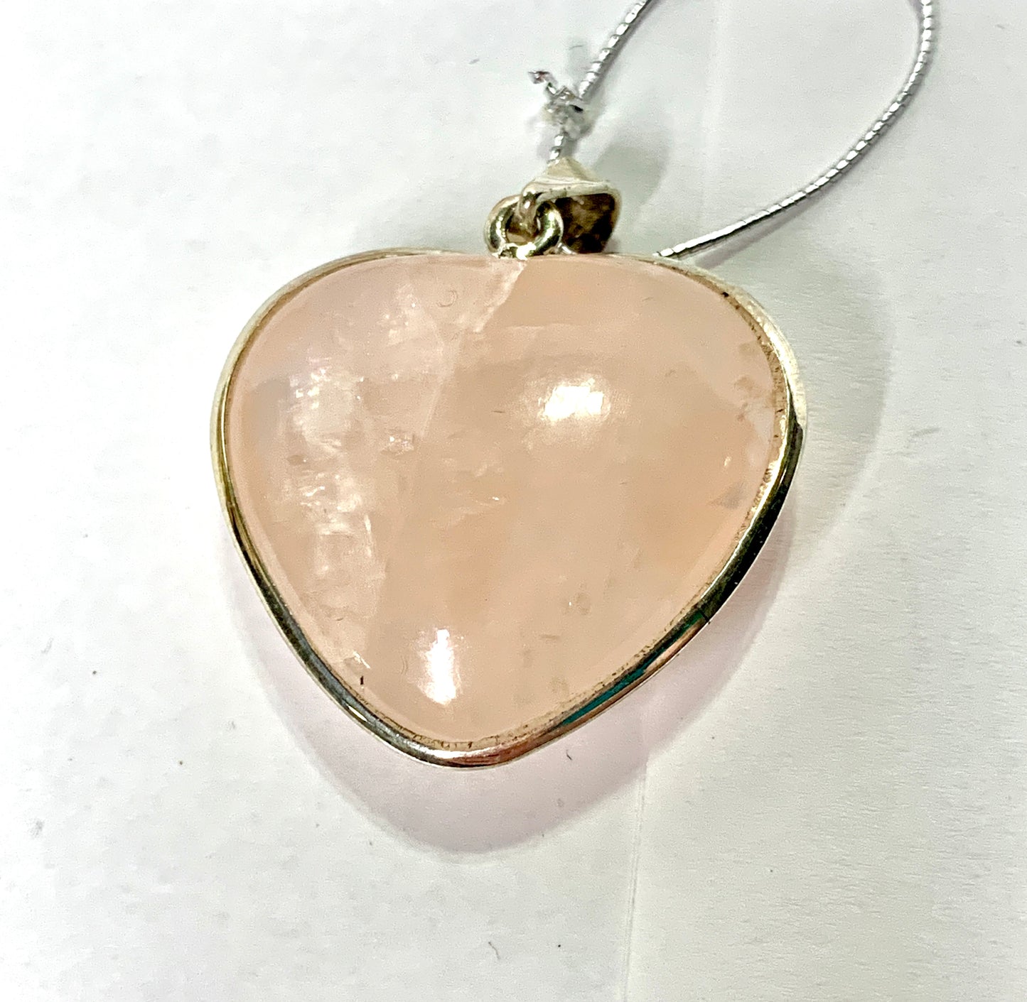 Rose Quartz Heart Pendant