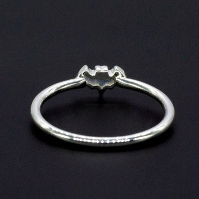 Moonstone Stackable Bat Rings