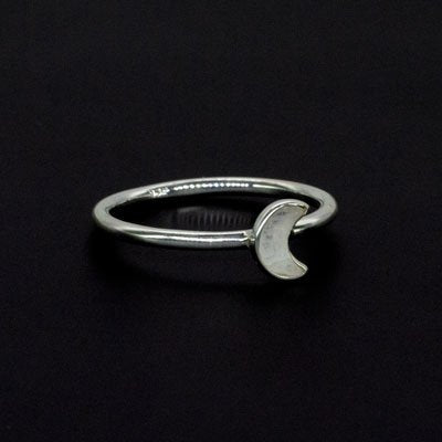 Moonstone Moon Stackable Rings