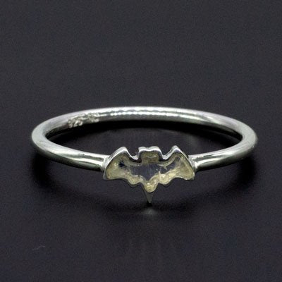 Moonstone Stackable Bat Rings