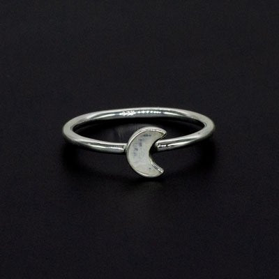 Moonstone Moon Stackable Rings