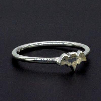 Moonstone Stackable Bat Rings